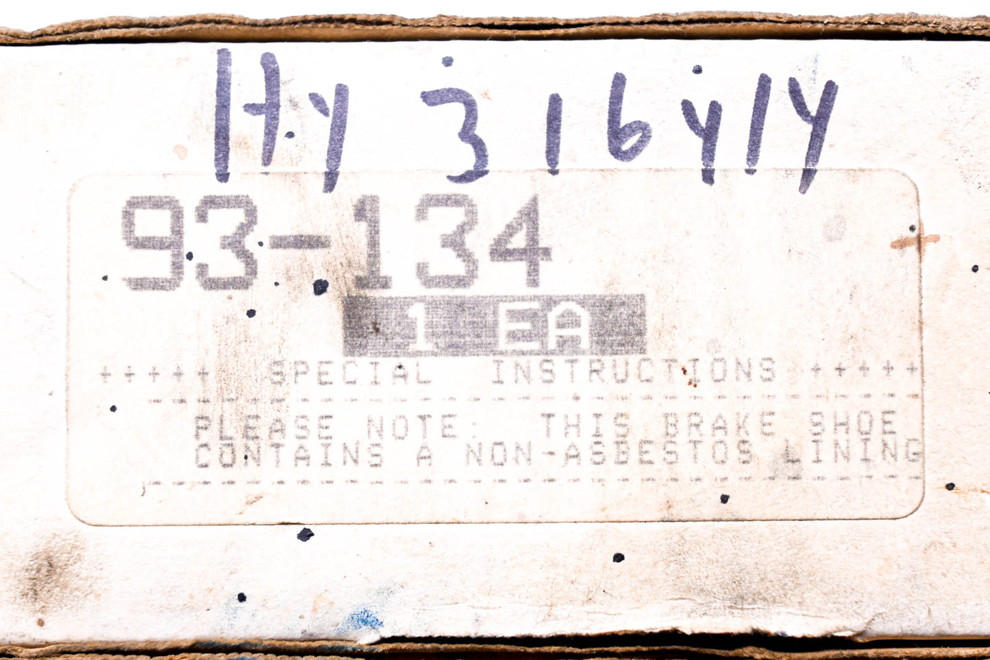Intrupa 93-134, HY316414 Brake Shoe Kit fits Hyster NOS