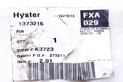 Hyster 1373216 Pin NOS