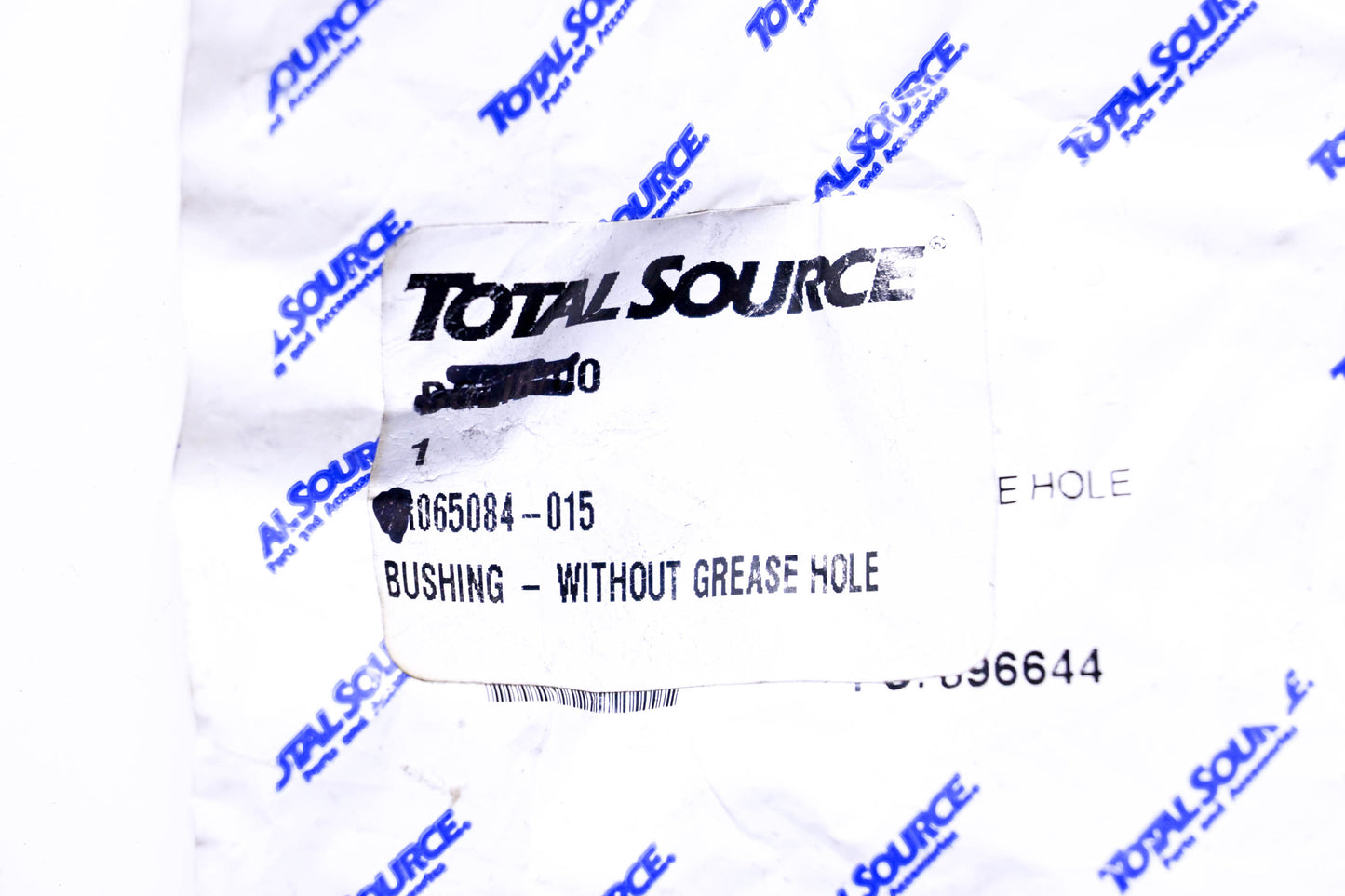 Total Source 065084-015 Bushing without Grease Hole NOS