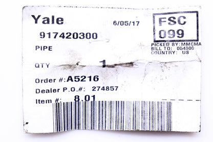 Yale 917420300 Pipe NOS