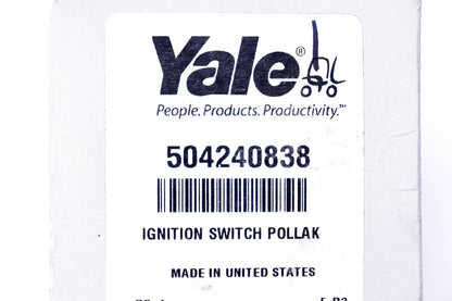 Yale 504240838 Ignition Switch With Key NOS