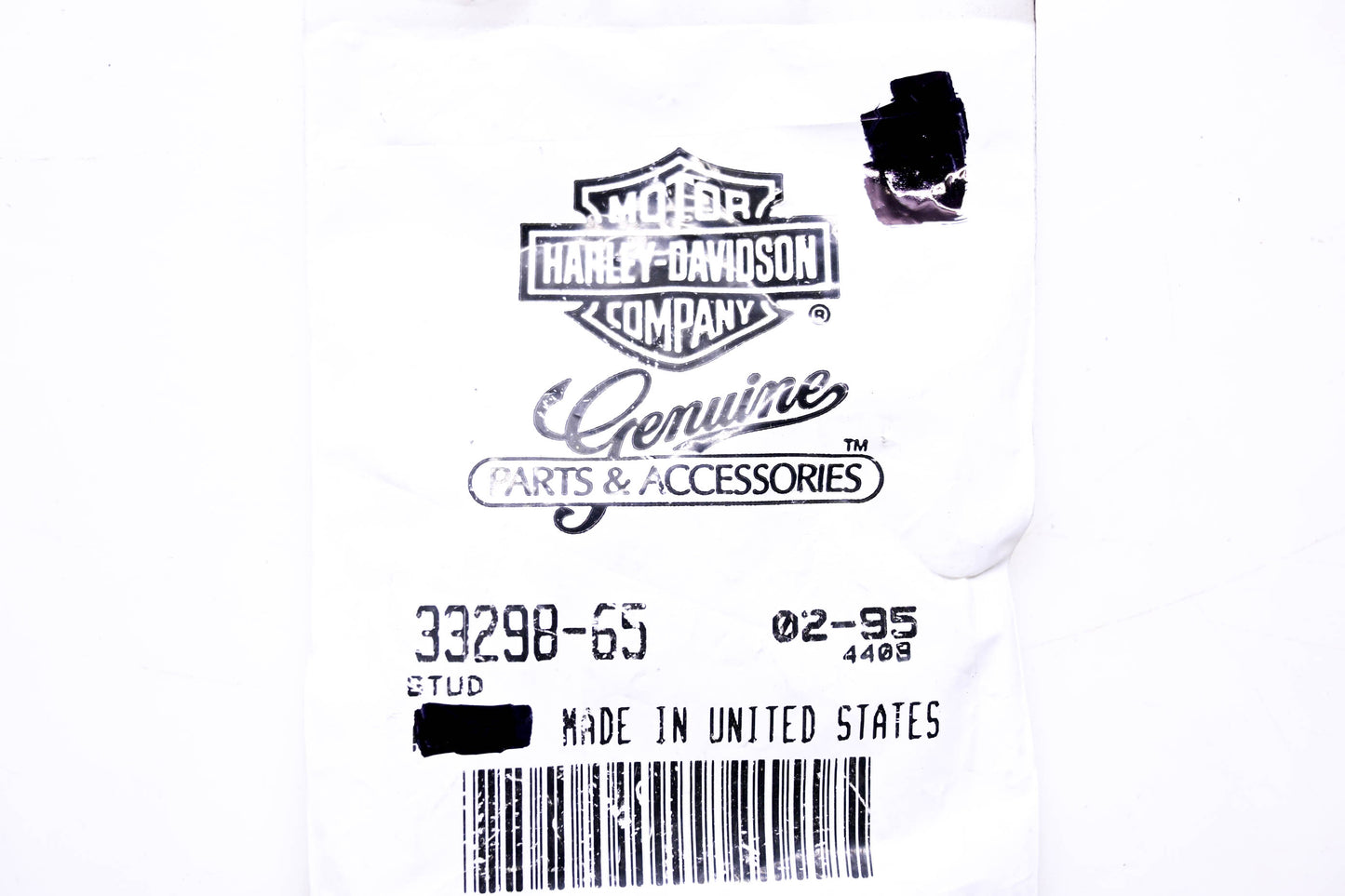 New OEM Harley-Davidson 33298-65 Stud NOS
