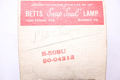 Betts B-50BU, 50-04212 Snap Seal Lamp Kit NOS