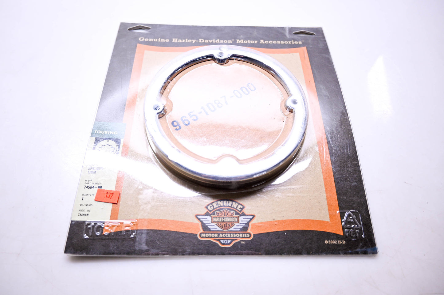 New OEM Harley-Davidson 74584-99, 965-1087-000 Touring Rear Speaker Trim NOS
