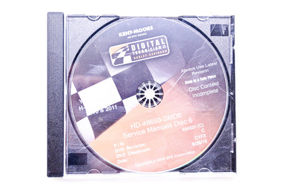 Kent-Moore 554331 (C), HD-48650-SMD6 Digital Technician II Service Manuals Disc 6 DVD NOS