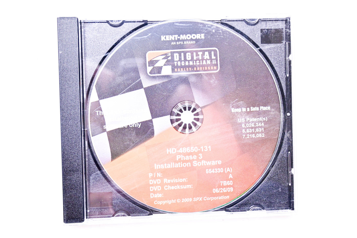 Kent-Moore 554330 (A), HD-48650-131 Digital Technician II Phase 3 Installation Software DVD NOS