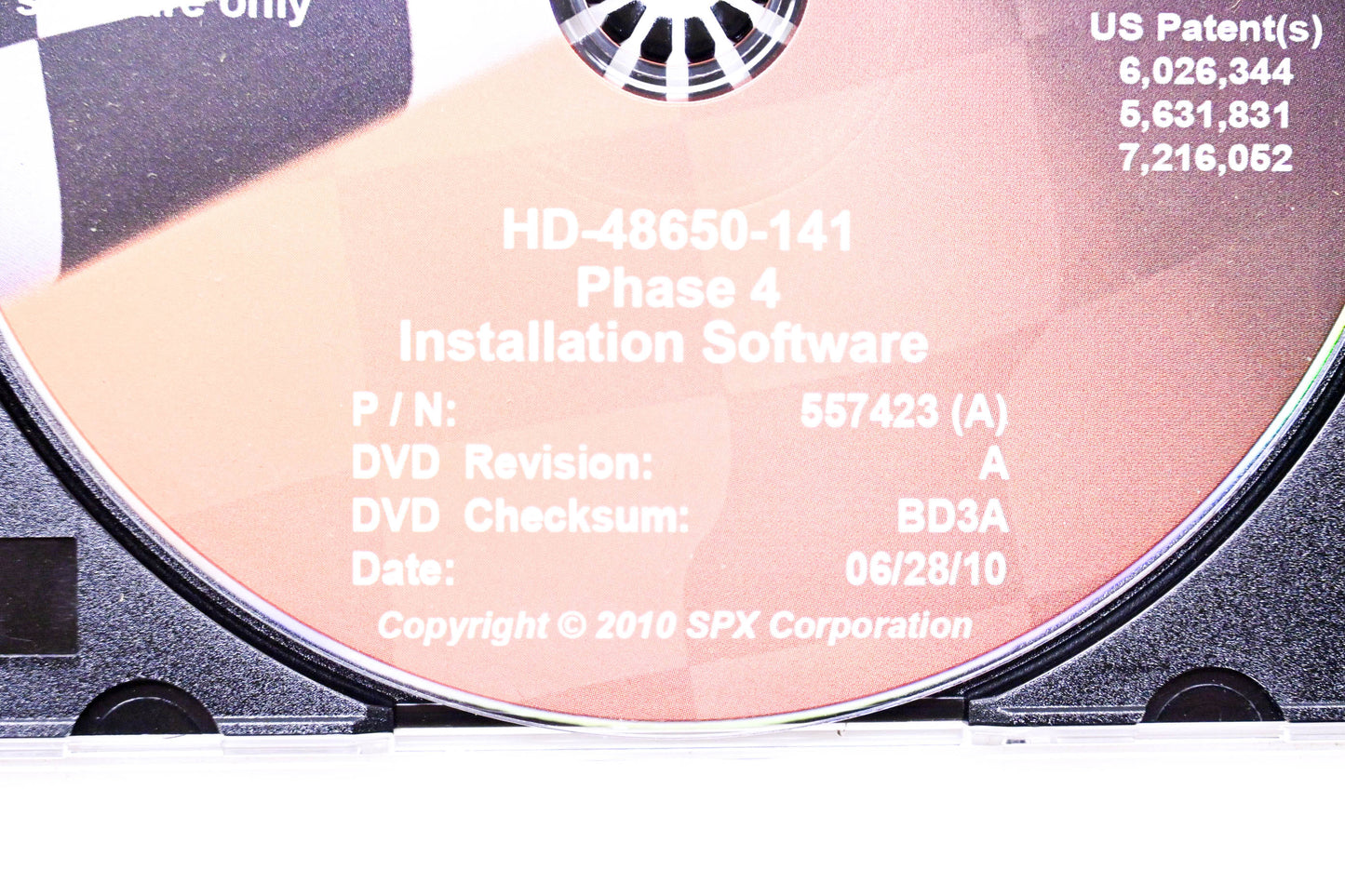Kent-Moore 557423 (A), HD-48650-141 Digital Technician II Phase 4 Installation Software DVD NOS