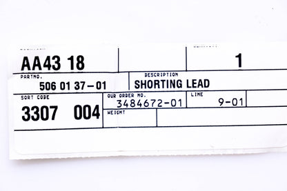 New OEM Husqvarna 506013701, 506 01 37-01 Shorting Lead NOS