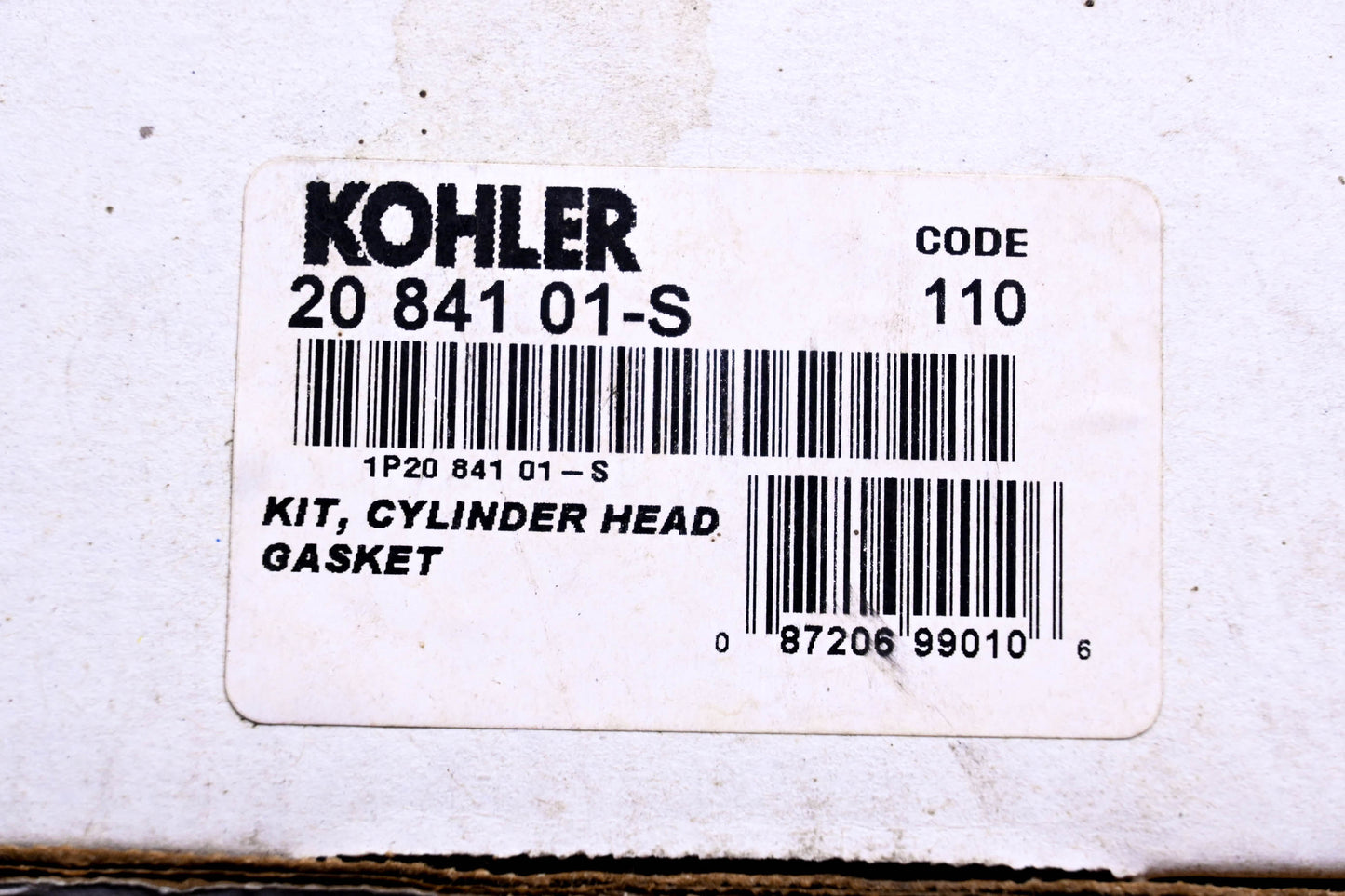 Kohler 20 841 01-S Valve Cover Gasket Kit NOS
