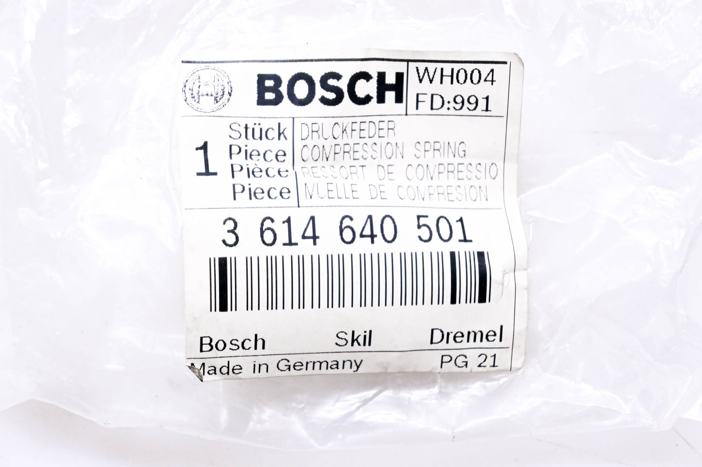 Bosch 3 614 640 501, 3-614-640-501 Compression Spring NOS