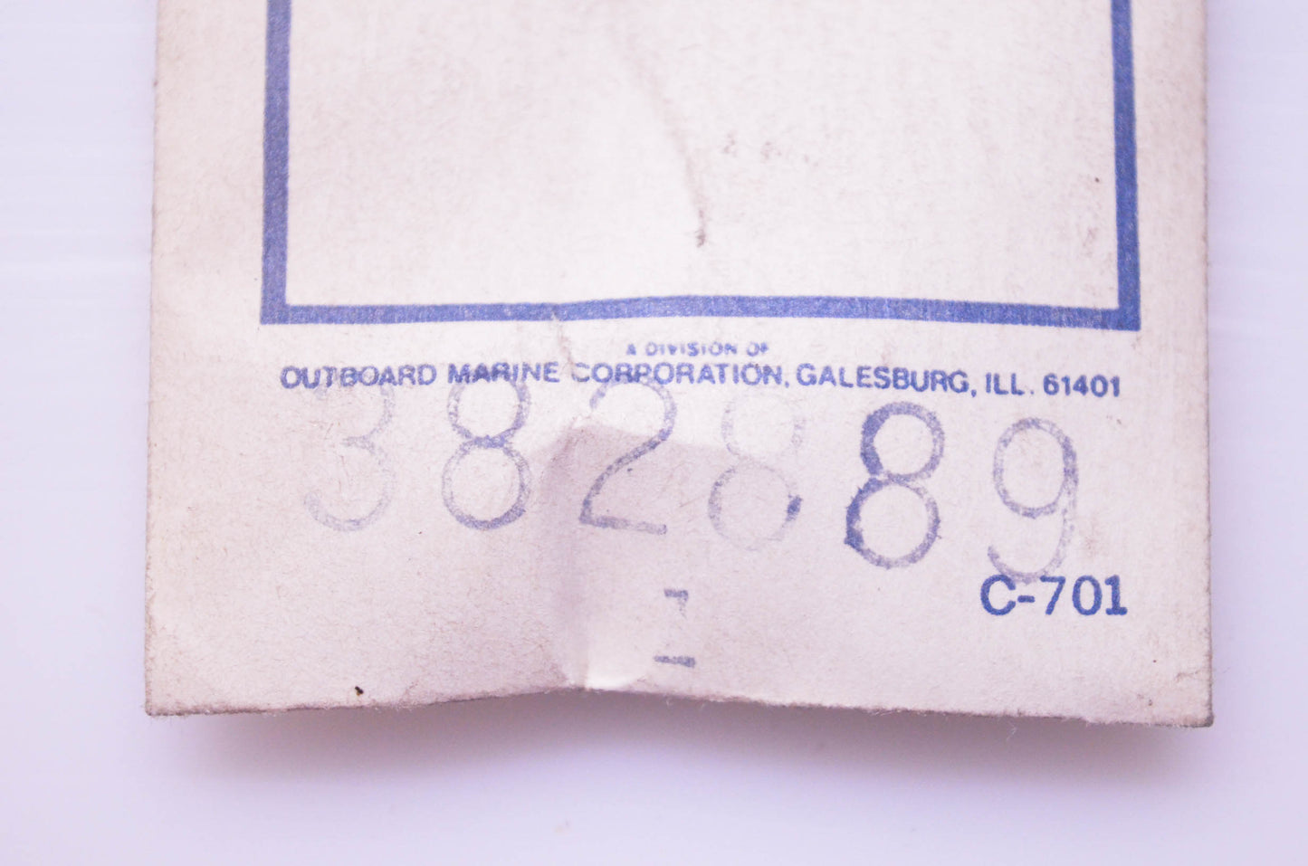 OMC 382889 Float Valve & Seat Kit NOS