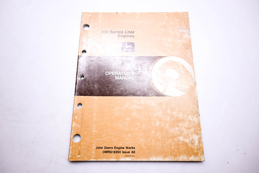 OEM John Deere OMRG18293 300 Series Liter Engines Operator's Manual