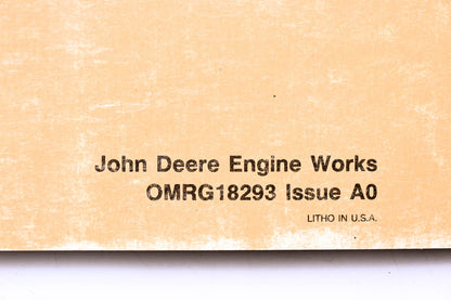 OEM John Deere OMRG18293 300 Series Liter Engines Operator's Manual