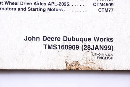 OEM John Deere TMS160909 310SE & 315 SE Backhoe Loader Repair Steering & Brakes Technical Manual