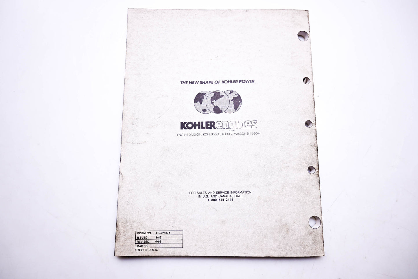 Kohler TP-2203-A Magnum Single Cylinder Engine Service Manual