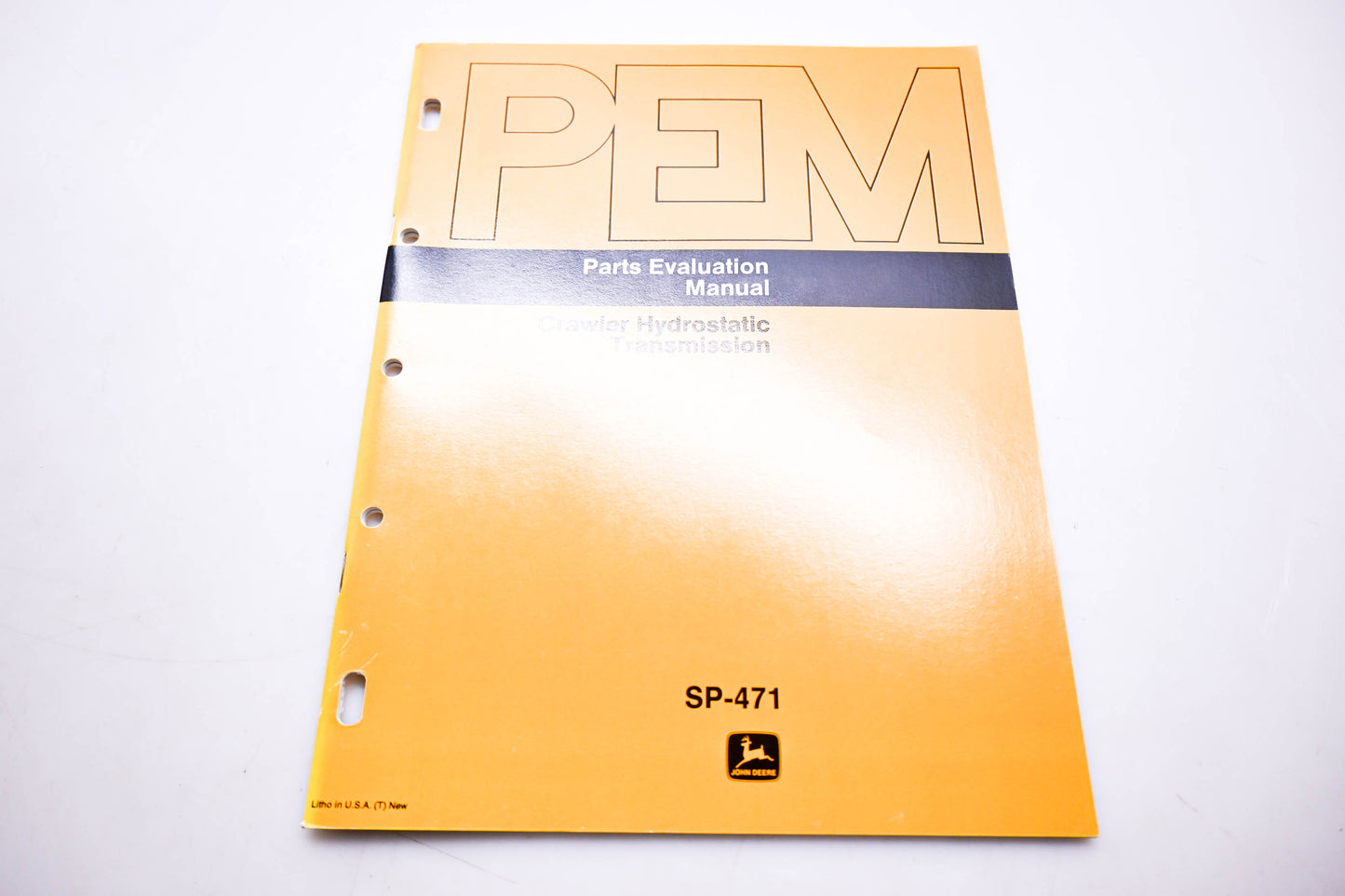 New OEM John Deere SP-471 Parts Evaluation Manual Crawler Hydrostatic Transmission NOS