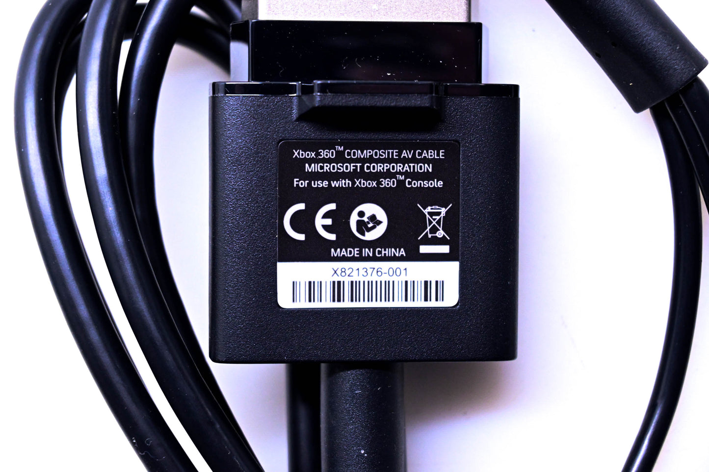 Microsoft X821376-001 Xbox Composite AV Cable for Xbox 360 NOS