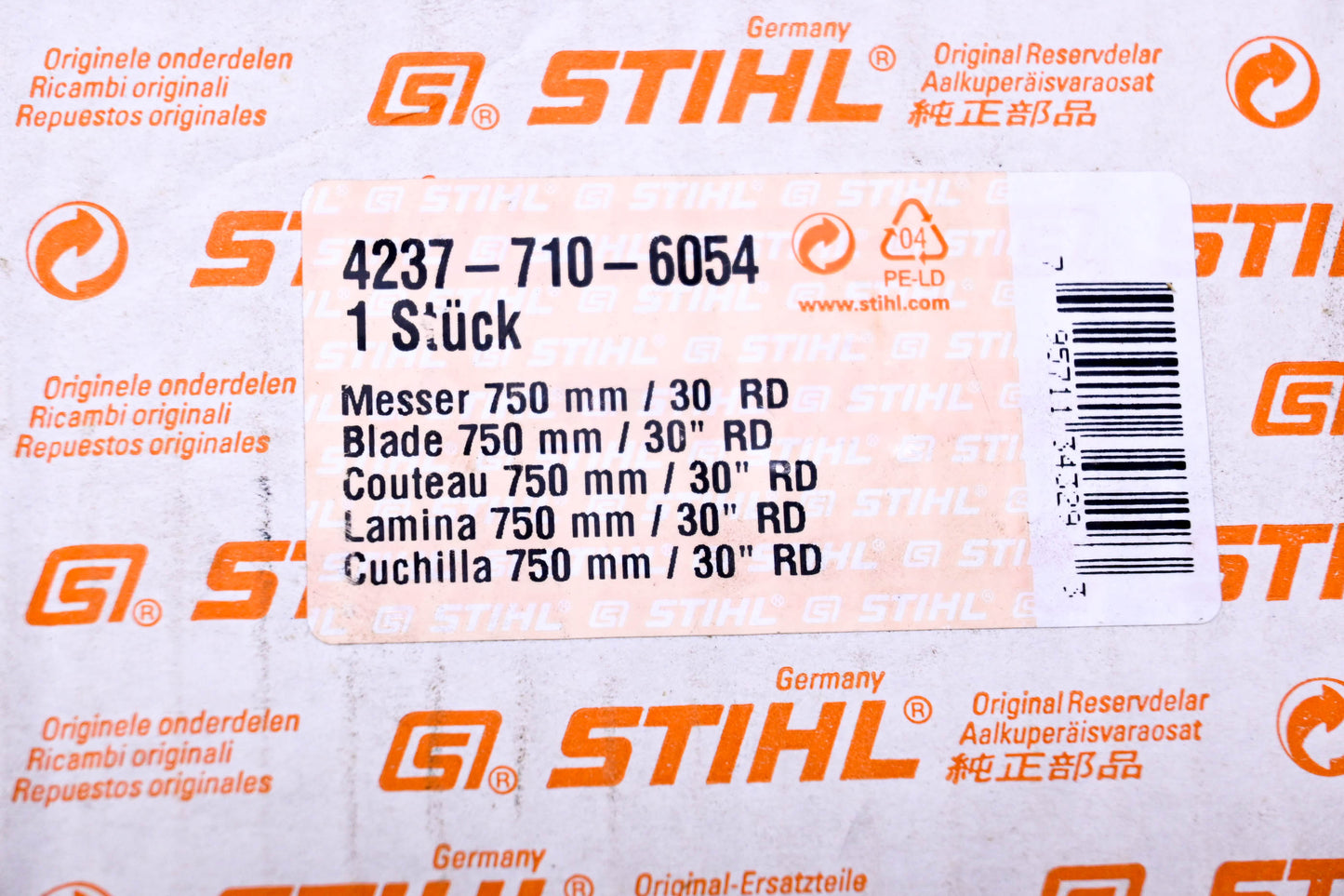 New OEM Stihl 4237-710-6054 Pair of Blades 30" NOS