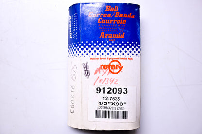 Rotary 912093, 101342 Belt Reinforced & Aramid Cord NOS