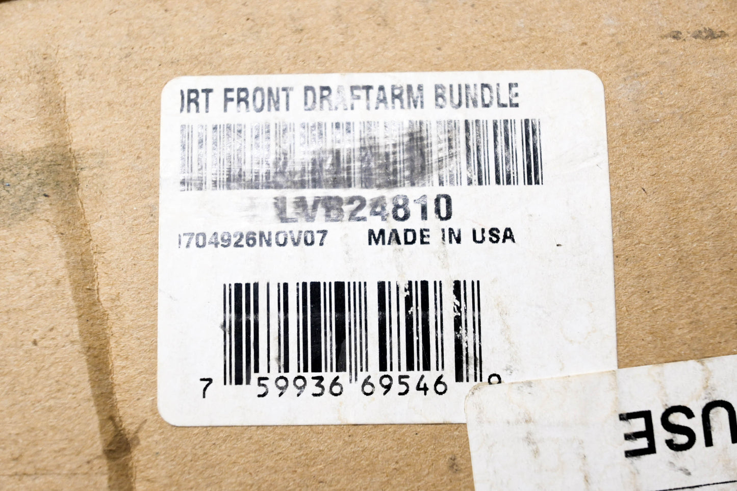 New OEM John Deere LVB24810 Draft Arm Kit NOS