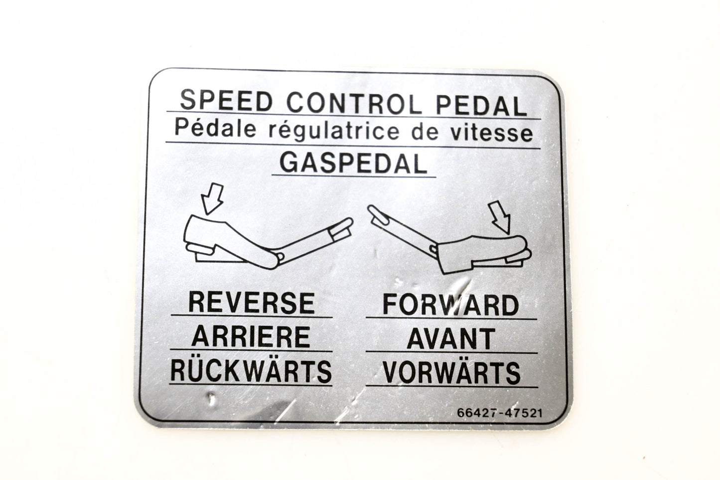 Kubota 66427-47520 Shift Pedal Decal NOS