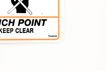 Thomas TH49245 Warning Pinch Point Decal NOS