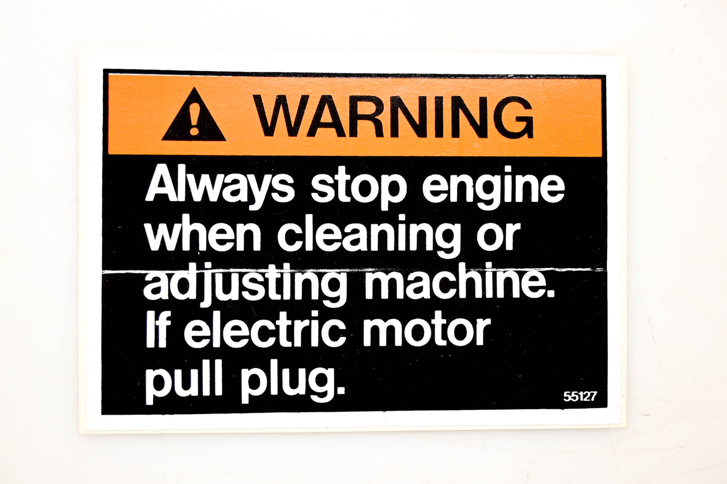 Stone 55127, ST55127 Warning Cleaning Decal NOS