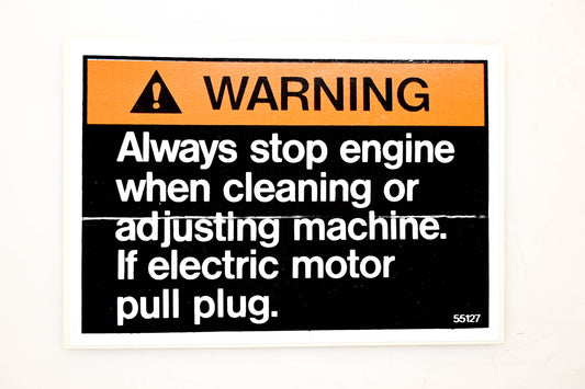 Stone 55127, ST55127 Warning Cleaning Decal NOS