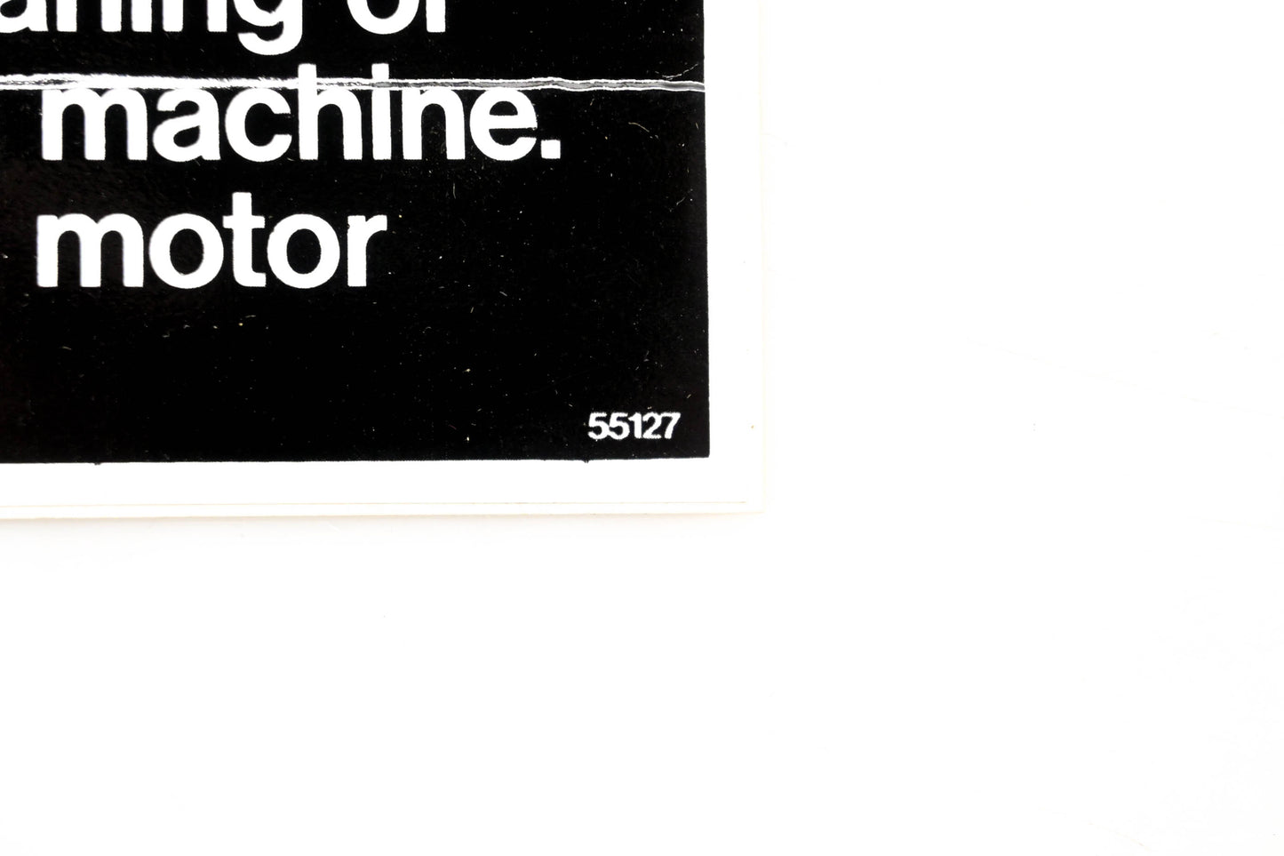 Stone 55127, ST55127 Warning Cleaning Decal NOS