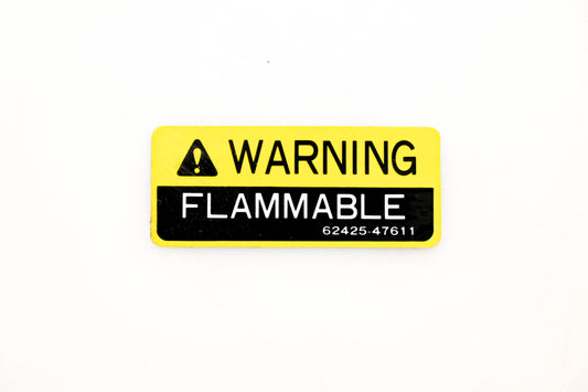 Kubota 62425-47611 Warning Flammable Decal NOS