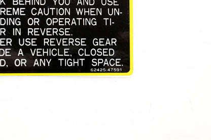 Kubota 62425-47591 Warning Pinning Hazard Decal NOS