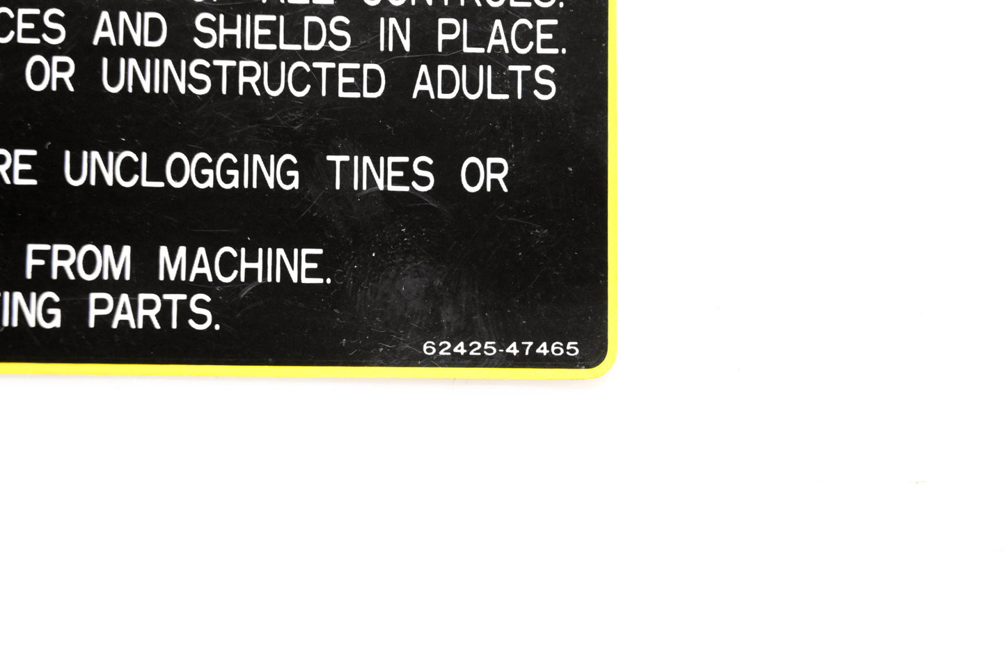 Kubota 62425-47465 Caution Avoid Injury Decal NOS