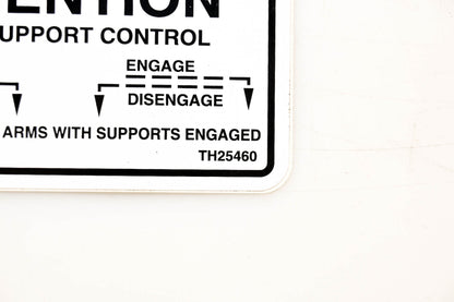 Thomas TH25460 Attention Boom Support Control Label NOS