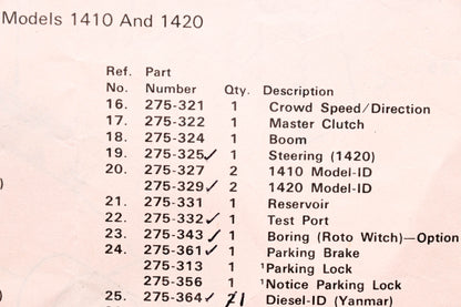 Ditch Witch 275-325, 325 Steering Decal NOS