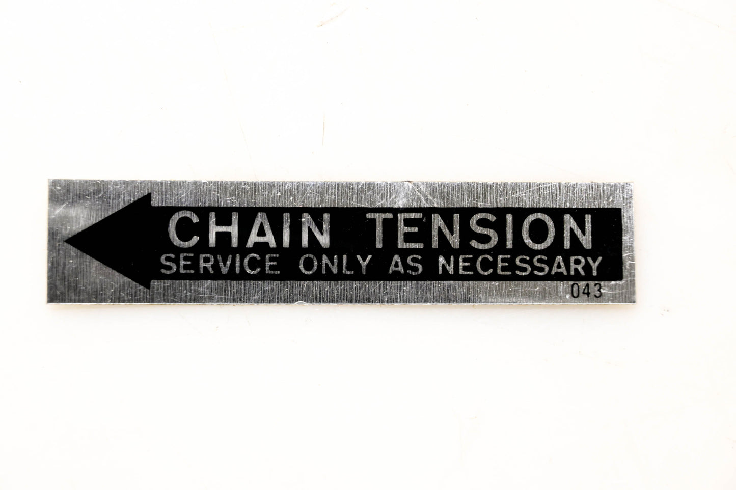 Ditch Witch 275-043, 043 Chain Tension Decal NOS