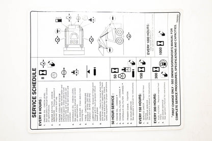 Thomas TH23321 Thomas Service Schedule Decal NOS