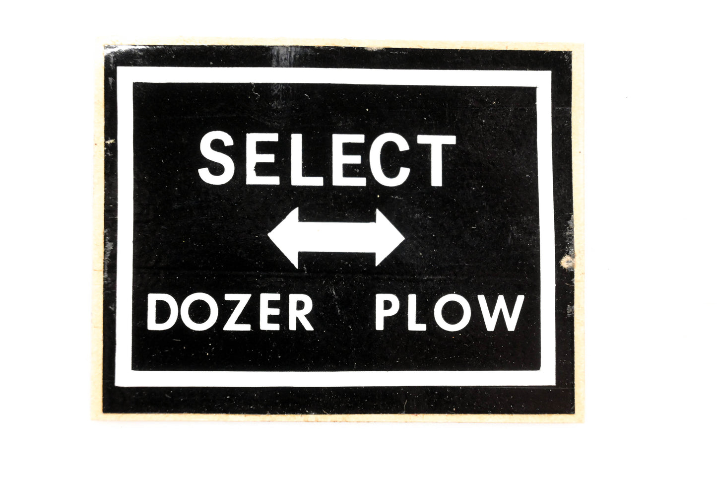 Case 321-3908 Select Dozer Plow Decal NOS