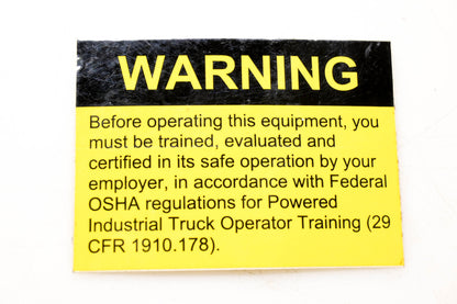 Aftermarket XA038-55 Warning Label NOS