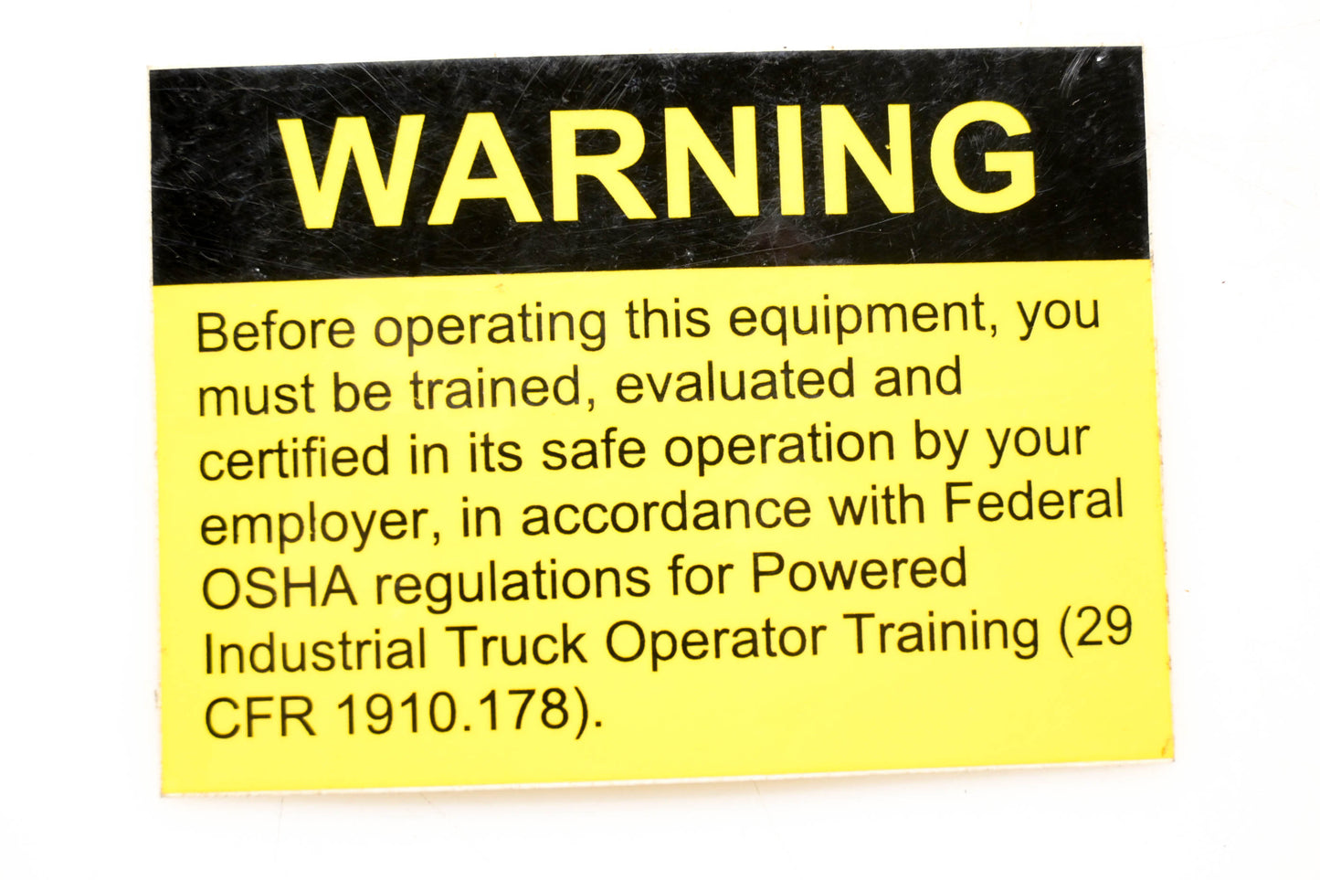 Aftermarket XA038-55 Warning Label NOS