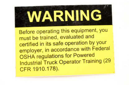 Aftermarket XA038-55 Warning Label NOS
