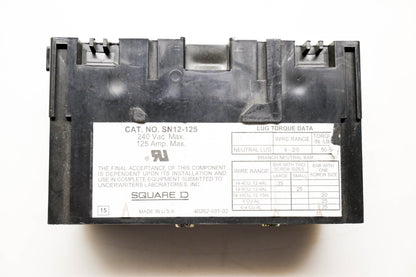 Square D 40504-542-01, SN12-125 Insulated Groundable Neutral Assembly NOS