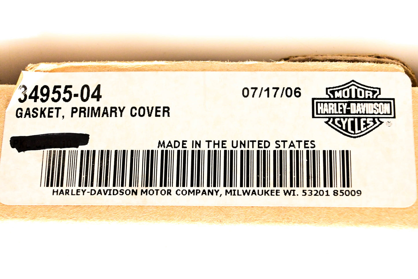New OEM Harley-Davidson 34955-04 Primary Cover Gasket NOS