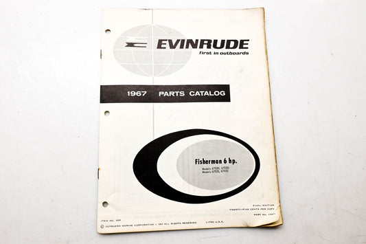 OMC 4393, 278871 Evinrude 1967 Parts Catalog Fisherman