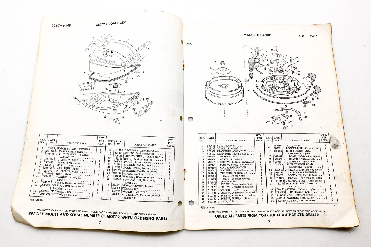 OMC 4393, 278871 Evinrude 1967 Parts Catalog Fisherman