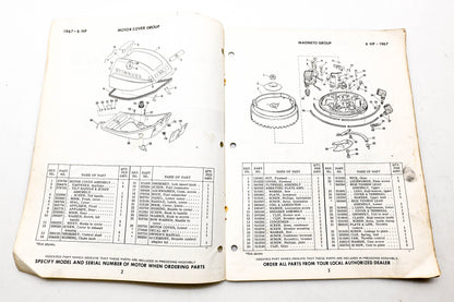 OMC 4393, 278871 Evinrude 1967 Parts Catalog Fisherman