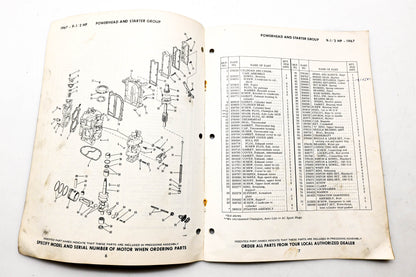 OMC 4394, 278872 Evinrude 1967 Parts Catalog Sportwin