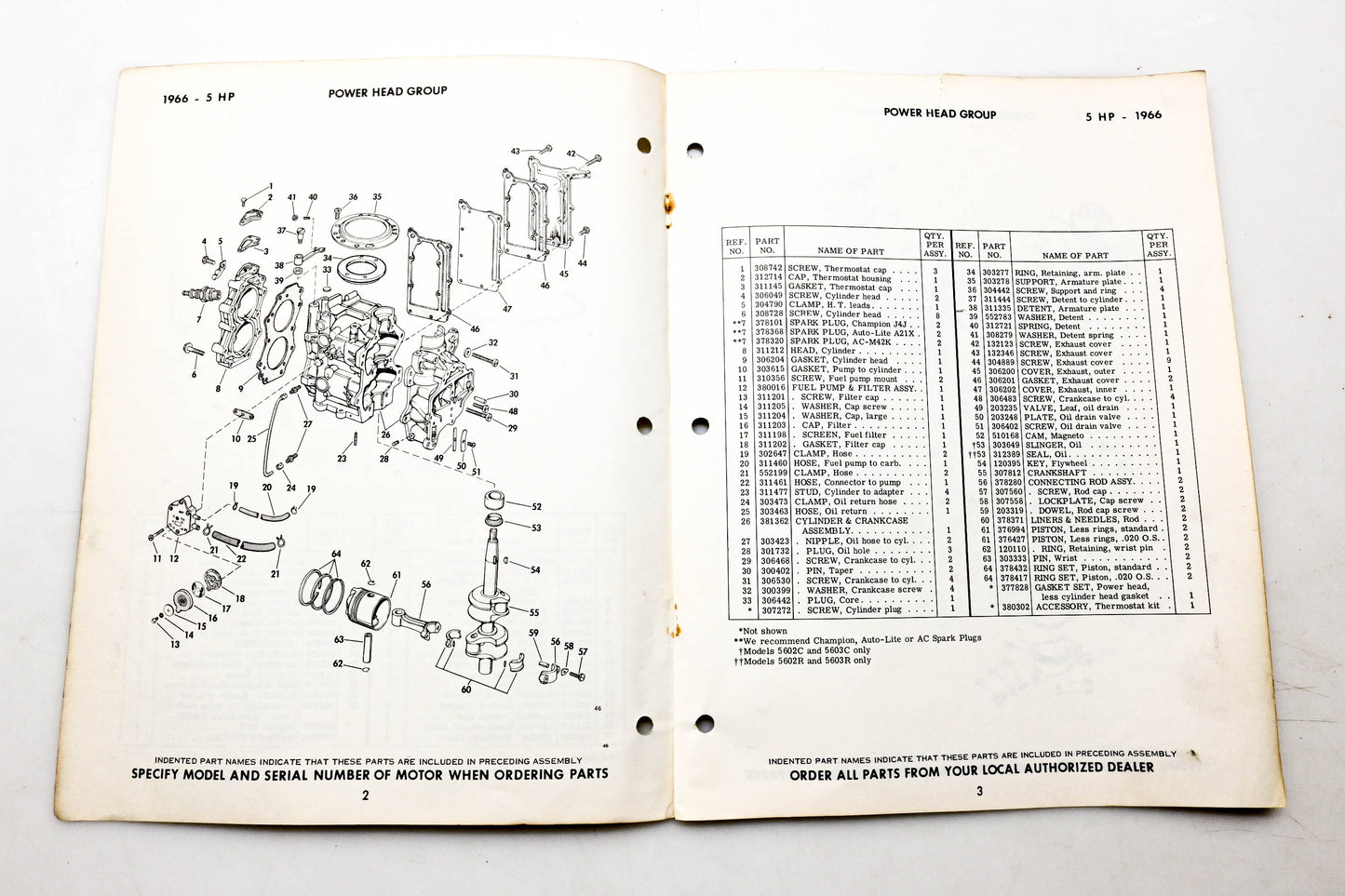 OMC 4314, 278775 Evinrude Parts Catalog 1966 Angler
