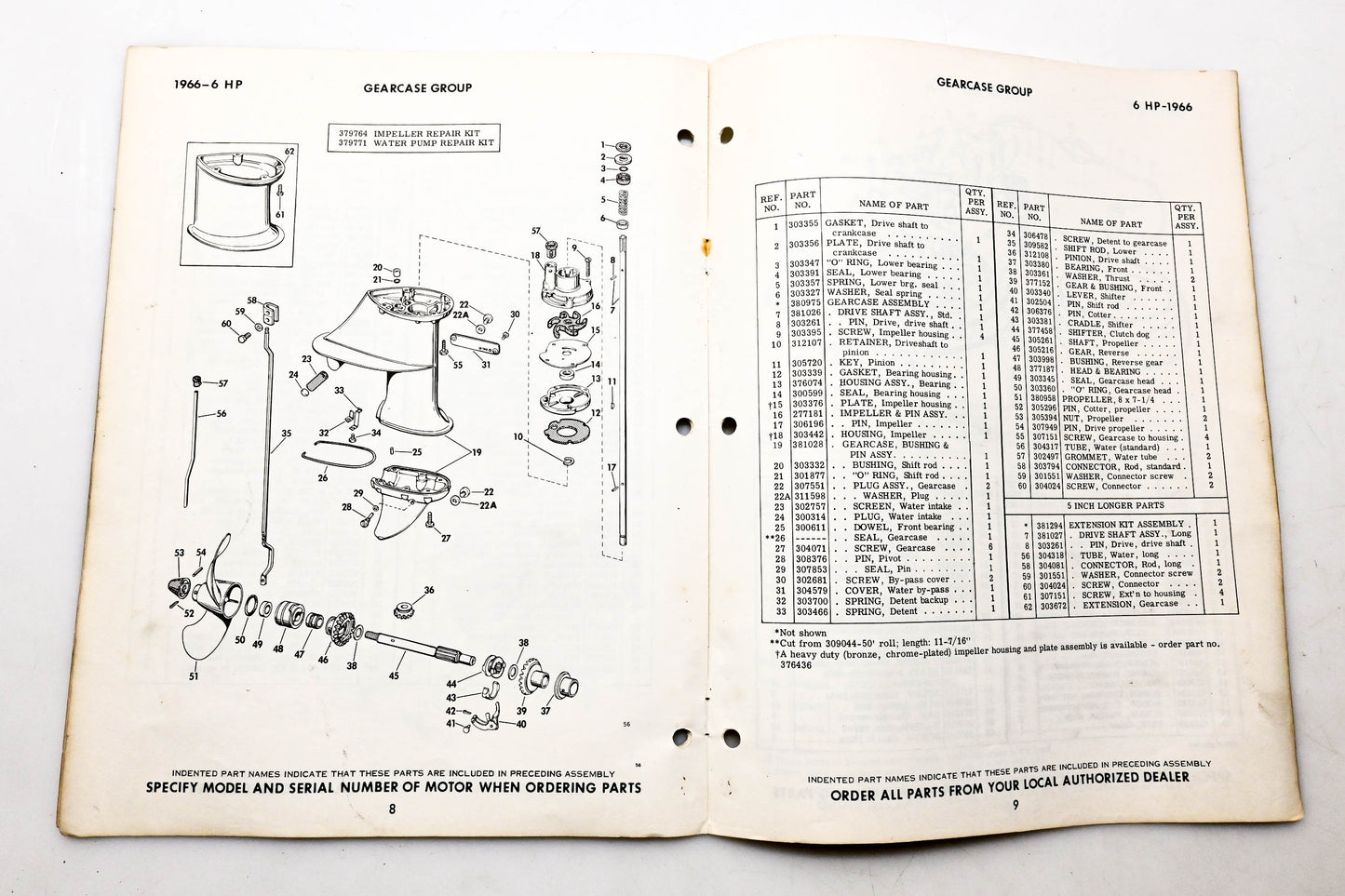 OMC 4315, 278776 Evinrude Parts Catalog 1966 Fisherman