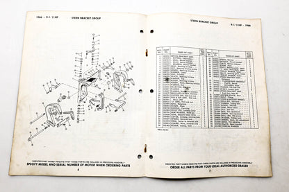 OMC 4316, 278777 Evinrude Parts Catalog 1966 Sportwin