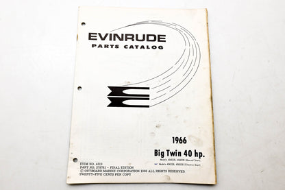 OMC 4319, 278781 Evinrude Parts Catalog 1966 Big Twin